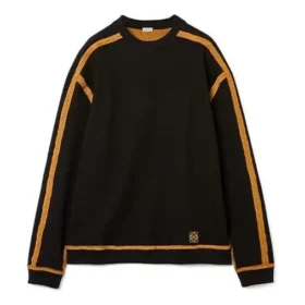 Herren-Loewe-Baumwoll-T-Shirt, gross, langärmelig, schwarz H526341X90-1119