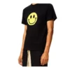 Herren Loewe Chest Yellow Smiling Face Kurzarm-T-Shirt Schwarz H616341X87-1100