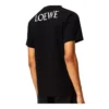 Herren Loewe Chest Yellow Smiling Face Kurzarm-T-Shirt Schwarz H616341X87-1100