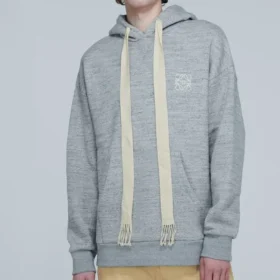 Herren-loewe-Hoodie mit Anagramm-Stickerei, langärmelig, grau, H6109701Si