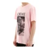 Herren-loewe-Ken-Heyman-Baumwoll-T-Shirt mit Aufdruck, kurzärmelig, rosa, H6109980Pc-7080