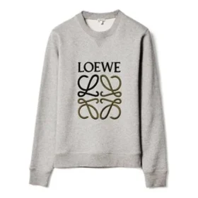 Herren loewe Pullover aus Baumwolle mit gesticktem Anagramm-Logo, grau H526341Xa1-1440