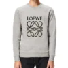 Herren loewe Pullover aus Baumwolle mit gesticktem Anagramm-Logo, grau H526341Xa1-1440
