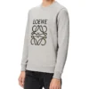 Herren loewe Pullover aus Baumwolle mit gesticktem Anagramm-Logo, grau H526341Xa1-1440