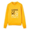 Herren-Pullover aus Baumwolle mit gesticktem loewe-Anagramm-Logo, orange, H526341Xa1-9100