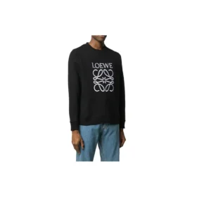 Herren-Pullover mit loewe-Markenlogo-Aufdruck, schwarz, H6109900Cr-1100