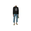 Herren-Pullover mit loewe-Markenlogo-Aufdruck, schwarz, H6109900Cr-1100