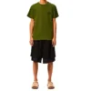 Herren-T-Shirt von loewe Anagram Classic, bestickt, Baumwolle, Rundhalsausschnitt, kurze Ärmel, grün, H6109230Cr-4160