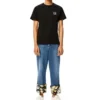 Herren-T-Shirt von Loewe Anagram Classic, bestickt, Baumwolle, Rundhalsausschnitt, kurze Ärmel, schwarz H6109230Cr-1100