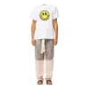 Herren-T-Shirt von loewe mit aufgedrucktem lächelndem Gesicht aus reiner Baumwolle, kurzärmelig, weiss H616341X87-2100
