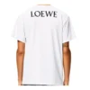 Herren-T-Shirt von loewe mit aufgedrucktem lächelndem Gesicht aus reiner Baumwolle, kurzärmelig, weiss H616341X87-2100