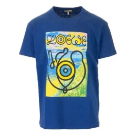 Herren-T-Shirt von loewe mit Augendruck, kurzärmelig, blau H6109822Pc-5130