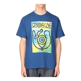 Herren-T-Shirt von loewe mit Augendruck, kurzärmelig, blau H6109822Pc-5130