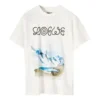Herren-T-Shirt von loewe mit weissem «Snow Mountain»-Print, kurzärmelig, weiss, H6299983Pc-2100