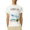Herren-T-Shirt von loewe mit weissem «Snow Mountain»-Print, kurzärmelig, weiss, H6299983Pc-2100