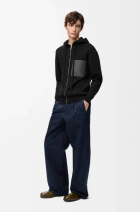 Hoodie mit Reissverschluss aus Wolle