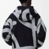 Hoodie mit Reissverschluss aus Wolle und Baumwolle