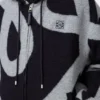 Hoodie mit Reissverschluss aus Wolle und Baumwolle
