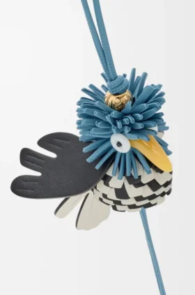 Hoopoe-Vogel-Anhänger aus klassischem Kalbsleder