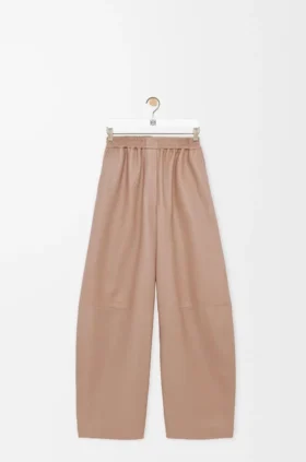 Hose mit geradem Bein aus Nappa-Lammleder