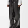 Hose mit Gürtel aus Nappa-Lammleder Hose mit Gürtel aus Nappa-Lammleder