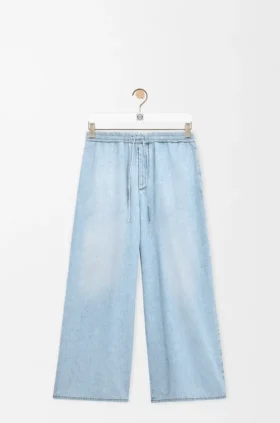 Hose mit Kordelzug aus Denim