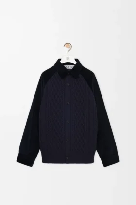 Hybrid-Overshirt aus Baumwolle und Wolle