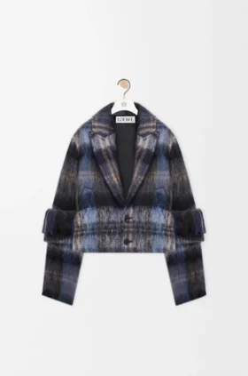 Jacke aus einer Mohair-Woll-Mischung
