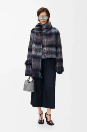 Jacke aus einer Mohair-Woll-Mischung