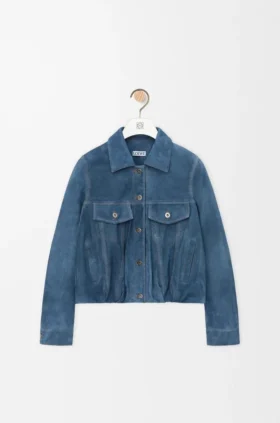 Jacke aus Ziegenveloursleder