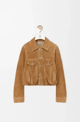 Jacke aus Ziegenveloursleder