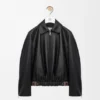 Jacke mit Gürtel aus Nappa-Lammleder Jacke mit Gürtel aus Nappa-Lammleder