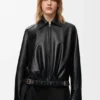 Jacke mit Gürtel aus Nappa-Lammleder Jacke mit Gürtel aus Nappa-Lammleder