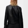 Jacke mit Gürtel aus Nappa-Lammleder Jacke mit Gürtel aus Nappa-Lammleder