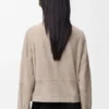 Jacke mit Gürtel aus Ziegenveloursleder Jacke mit Gürtel aus Ziegenveloursleder