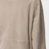 Jacke mit Gürtel aus Ziegenveloursleder Jacke mit Gürtel aus Ziegenveloursleder