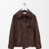 Jacke mit Schleife aus Nappa-Lammleder Jacke mit Schleife aus Nappa-Lammleder
