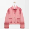 Jacke mit Umschlag aus Lammveloursleder Jacke mit Umschlag aus Lammveloursleder