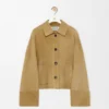 Jacke mit Umschlag aus Lammveloursleder Jacke mit Umschlag aus Lammveloursleder