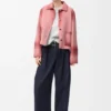 Jacke mit Umschlag aus Lammveloursleder Jacke mit Umschlag aus Lammveloursleder