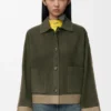 Jacke mit Umschlag aus Lammveloursleder Jacke mit Umschlag aus Lammveloursleder