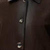 Jacke mit Umschlag aus Lammveloursleder Jacke mit Umschlag aus Lammveloursleder