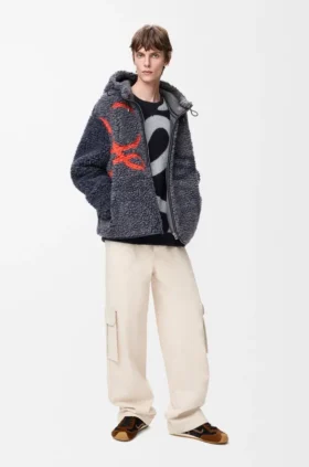Kapuzenjacke aus Wollmischung