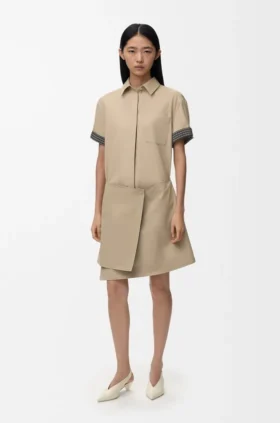 Kleid aus Baumwolle und Seide Kleid aus Baumwolle und Seide
