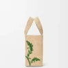 Kleine Font Tote im Loewe-Schriftzug aus Raffia Kleine Font Tote im Loewe-Schriftzug aus Raffia