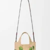 Kleine Font Tote im Loewe-Schriftzug aus Raffia Kleine Font Tote im Loewe-Schriftzug aus Raffia