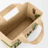 Kleine Font Tote im Loewe-Schriftzug aus Raffia Kleine Font Tote im Loewe-Schriftzug aus Raffia