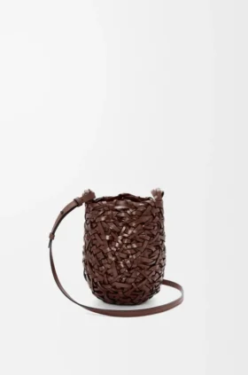 Kleine Nest Basket-Tasche aus Kalbsleder