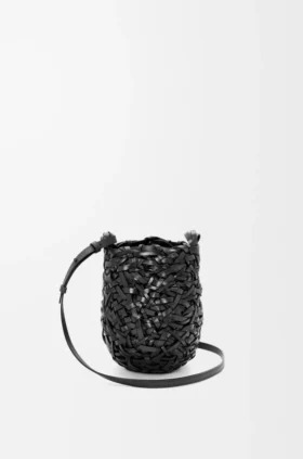 Kleine Nest Basket-Tasche aus Kalbsleder