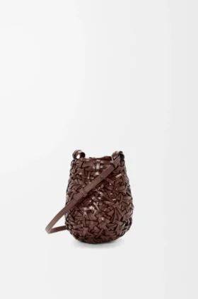Kleine Nest Basket-Tasche aus Kalbsleder